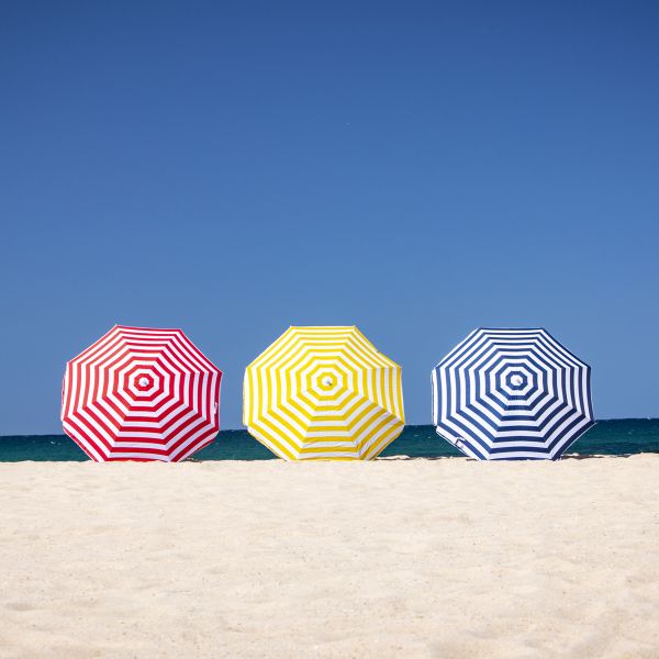 Shelta Australia Noosa Parasol De Plage Rayé - Bleu Et Blanc - 180 Cm