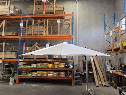 Shelta Siena 3m Square Cantilever. Canopy: Acrylic - White - SECONDS