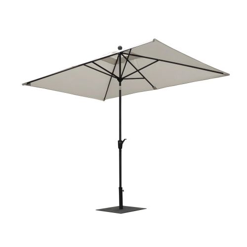 Bayview Rectangular Tilting Centre Post Umbrella French Grey