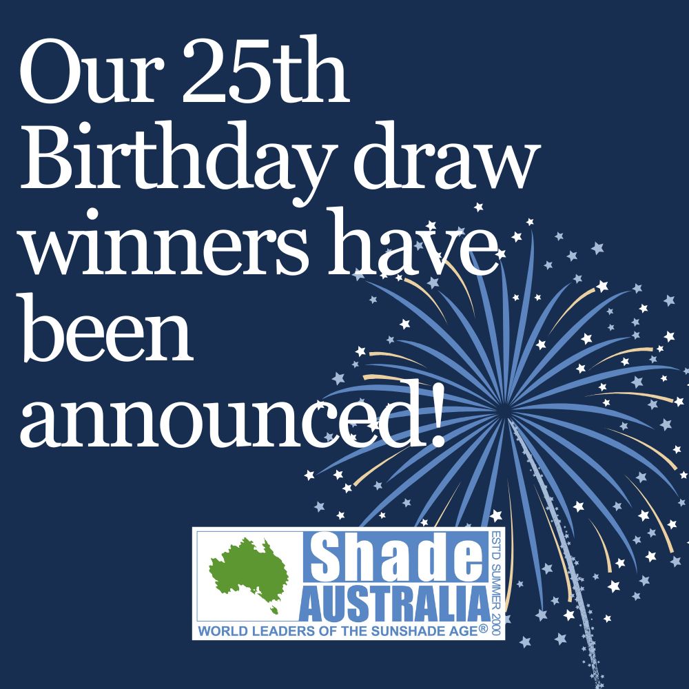 a navy image with a graphic of a blue firework with the text 'Our 25th Birthday draw winners have been announced!' in white over the top. 