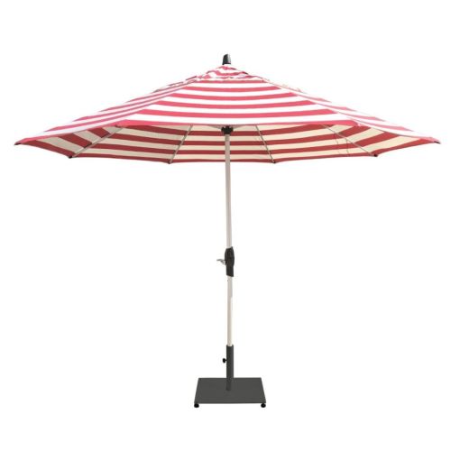 Shelta Fairview 2.7m Octagonal Striped Centre Post Umbrella Red and White Main Image