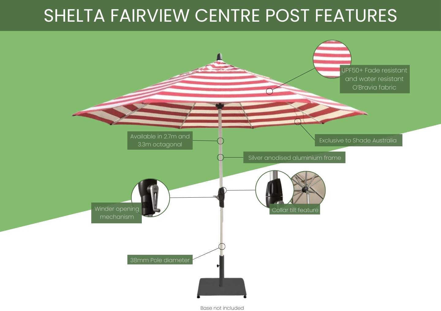 Infographic Fairview Striped Umbrella